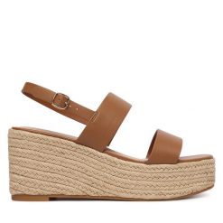 Espadryle Aldo. Brązowe sandały damskie Aldo, bez wzorów, bez obcasa, bez zapięcia. Za 339.99 zł.