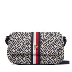 Torebka Tommy Hilfiger. Niebieskie listonoszki damskie Tommy Hilfiger, bez wzorów, bez dodatków. Za 489.99 zł.