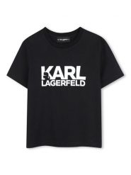 Karl Lagerfeld Kids T-Shirt Z31098 S Czarny Regular Fit. Czarne t-shirty dla chłopców Karl Lagerfeld Kids, bez wzorów, z bawełny, bez ramiączek. Za 189.99 zł.