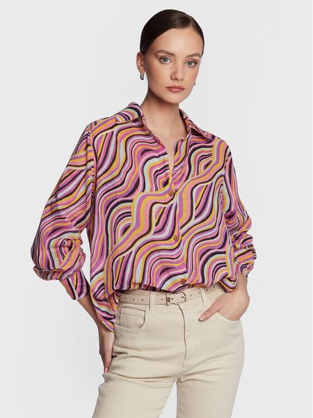 Billabong Koszula Swell EBJWT00102 Fioletowy Oversize. Fioletowe bluzki damskie Billabong, s, bez wzorów, z bawełny, bez kołnierzyka, bez ramiączek. Za 159.99 zł.