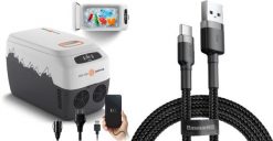 Lodówka turystyczna Peme Go 30 Adventure Orange + pasek na ramię + kabel usb. Pomarańczowe paski damskie Peme, bez wzorów. Za 449.00 zł.