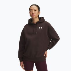 Bluza Under Armour Icon Fleece Hoodie. Brązowe bluzy damskie Under Armour, bez wzorów, na fitness i siłownię. Za 259.99 zł.