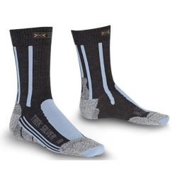 Skarpety trekkingowe damskie X-socks Trekking Silver. Czarne skarpety damskie X-Socks, bez wzorów, z materiału. Za 32.49 zł.