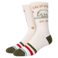 Skarpety Stance California Republic białe. Białe obuwie sportowe damskie Stance, bez wzorów. Za 114.17 zł.