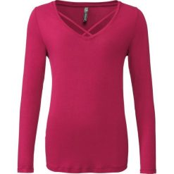 Shirt z długim rękawem bonprix czerwony. Bluzki damskie bonprix. Za 37.99 zł.