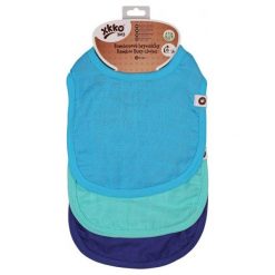 Xkko Bambusowe Śliniaki - Ocean Mix, 3szt. Niebieskie śliniaki dla dzieci Xkko, bez wzorów. Za 66.00 zł.