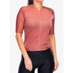 Koszulka rowerowa damska POC Pristine Jersey. Czerwone koszulki sportowe damskie POC, bez wzorów, z jersey, bez kołnierzyka, bez ramiączek, rowerowe. Za 471.99 zł.