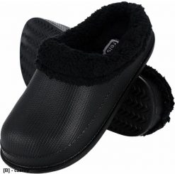 Reis BCFLUFF Damskie klapki klapki z tworzywa EVA ocieplane futerkiem, wsuwane, wyprofilowane - czarny 37. Czarne klapki damskie Reis, bez wzorów, sportowe, bez obcasa. Za 30.43 zł.