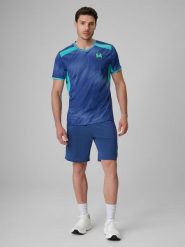 4F Spodenki piłkarskie szybkoschnące męskie - denim S. Niebieskie szorty męskie 4f, m, bez wzorów, z denimu. W wyprzedaży za 99.99 zł.