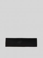 4F Opaska na głowę - czarna L/XL. Czarne czapki i kapelusze damskie 4f, bez wzorów, z materiału, sportowe. Za 49.99 zł.