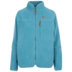 Damska Bluza Polarowa Quake Ze Skórzanym Wykończeniem. Niebieskie bluzy damskie Trespass, na zimę, xl, bez wzorów, z polaru, bez kaptura, trekkingowe. Za 155.99 zł.