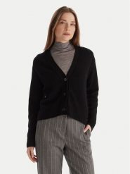 Marella Kardigan Blazer 2525346032 Czarny Regular Fit. Czarne kardigany damskie Marella, xxl, bez wzorów, z wełny, bez kołnierzyka, bez ramiączek, bez kaptura. Za 819.99 zł.