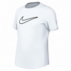 Koszulka na co dzień damska Nike FZ5600100. Białe koszulki sportowe damskie Nike, bez wzorów, z dzianiny, bez kołnierzyka. Za 248.00 zł.