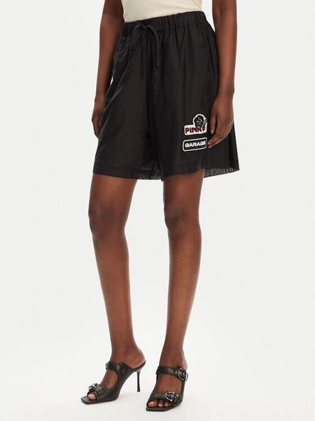 PINKO Szorty materiałowe Lewis 105243 A2M7 Czarny Regular Fit. Czarne szorty damskie Pinko, l, bez wzorów, z bawełny. Za 1,289.00 zł.