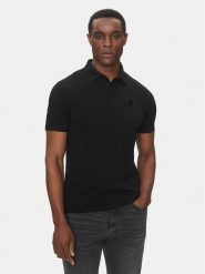 KARL LAGERFELD Polo 745750 500221 Czarny Regular Fit. Czarne koszulki polo męskie KARL LAGERFELD, m, bez wzorów, z bawełny, bez ramiączek. Za 359.99 zł.