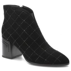 Czarne Botki S.Barski Eleganckie Buty Damskie. Czarne kozaki damskie S.BARSKI, bez obcasa, na obcasie. Za 322.99 zł.