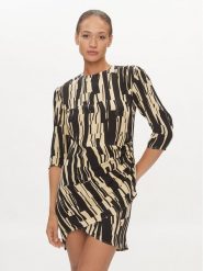 DKNY Sukienka koktajlowa D2A4B344 Czarny Regular Fit. Czarne sukienki damskie DKNY, bez wzorów, z wiskozy, wizytowe, bez kołnierzyka, bez ramiączek. Za 399.99 zł.