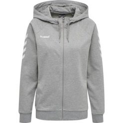 HUMMEL bluza damska bawełniana rozpinana z kapturem HMLGO COTTON ZIP. Szare bluzy damskie Hummel, xs, bez wzorów, z bawełny, z kapturem. Za 98.00 zł.