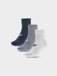 4F Skarpetki casual za kostkę (3-pack) męskie - multikolor 43-46. Skarpety męskie 4f, bez wzorów, z bawełny. Za 49.99 zł.