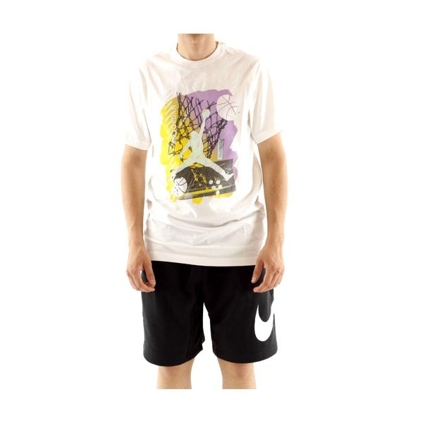 Koszulka męska nike air jordan brand graphic crew 1 tee white. Białe buty sportowe męskie Jordan, m, bez wzorów, bez kołnierzyka, bez ramiączek, na fitness i siłownię. Za 159.00 zł.