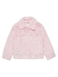 Guess Kożuch J5YL18 K8BV0 Różowy Regular Fit. Czerwone kurtki i płaszcze dla dziewczynek Guess, z aplikacjami, z syntetyku, bez kaptura. Za 369.99 zł.