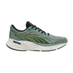 Buty do biegania męskie Puma Magnify Nitro 2. Zielone buty sportowe męskie Puma, z materiału, bez zapięcia, do biegania. Za 792.00 zł.