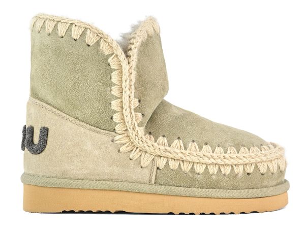 MOU ESKIMO 18 GLITTER LOGO Śniegowce damskie. Brązowe śniegowce i trapery damskie Mou, z wełny. Za 439.99 zł.