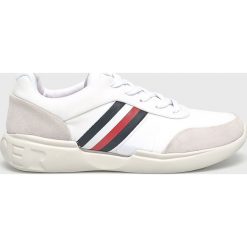 Tommy Hilfiger - Buty. Białe buty sportowe męskie Tommy Hilfiger, z materiału, bez zapięcia. W wyprzedaży za 269.90 zł.