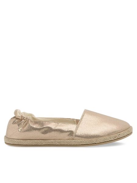 Jenny Fairy Espadryle KAYLA WSK1609-05 Złoty. Żółte espadryle damskie Jenny Fairy, bez wzorów, z materiału, bez obcasa, bez zapięcia. Za 59.99 zł.