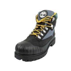 Botki Męskie Skóra. Czarne botki męskie Timberland, bez wzorów, z gumy, z okrągłym noskiem, bez zapięcia. Za 901.99 zł.