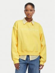 Tommy Hilfiger Bluza Ext Corp WW0WW47831 Żółty jasny Cropp Fit. Żółte bluzy damskie Tommy Hilfiger, l, bez wzorów, z syntetyku, bez kaptura. Za 409.99 zł.