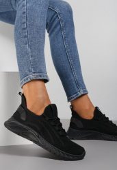Czarne Buty Sportowe Telephica. Czarne obuwie sportowe damskie Renee, bez wzorów, na fitness i siłownię. Za 54.99 zł.