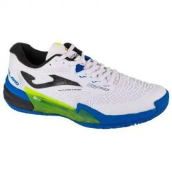 Buty do tenisa męskie Joma TROLAS2402AC. Białe buty sportowe męskie Joma, z gumy, bez zapięcia, tenisowe. Za 429.99 zł.