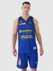 4F Koszulka meczowa replika wyjazdowa z sezonu 2024/25 męska 4F x PLK - Stal Ostrów Wielkopolski - multikolor L. Koszulki sportowe męskie 4f, l, bez wzorów, z dzianiny, bez kołnierzyka, bez ramiączek, na fitness i siłownię. Za 219.99 zł.