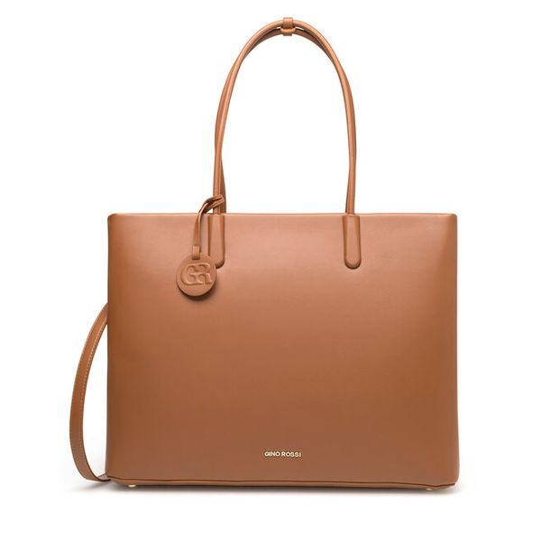 Torebka GINO ROSSI. Brązowe torebki do ręki damskie Gino Rossi, bez wzorów, klasyczne, bez dodatków. Za 209.99 zł.