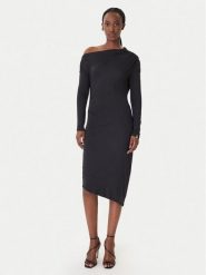 Patrizia Pepe Sukienka koktajlowa 8A1606/J37-K103 Czarny Regular Fit. Czarne sukienki damskie Patrizia Pepe, bez wzorów, z syntetyku, wizytowe, bez kołnierzyka, bez ramiączek. Za 1,159.00 zł.