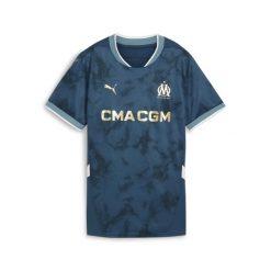 Damska koszulka wyjazdowa Olympique Marsylia 24/25 PUMA Ocean Tropic Bold Blue. Niebieskie bluzy sportowe damskie Puma, s, bez wzorów, sportowe, bez kołnierzyka. Za 403.00 zł.