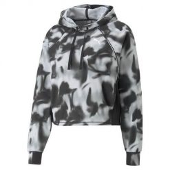 Bluza sportowa damska Puma Modern Sports Aop Hoodie. Szare bluzy sportowe damskie Puma, s, bez wzorów, z kapturem. Za 398.00 zł.