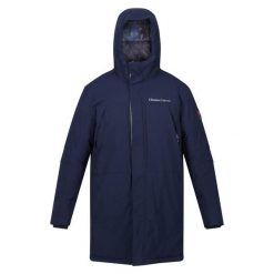 Kurtka turystyczna męska Regatta CLR przeciwdeszczowa ocieplana. Niebieskie kurtki męskie Regatta, m, bez wzorów, trekkingowe. Za 799.99 zł.