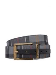 Barbour Pasek Męski Tartan MAC0364BK11 Czarny. Czarne paski damskie Barbour, bez wzorów, ze skóry. Za 269.99 zł.