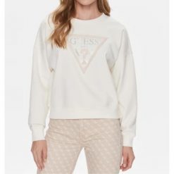 Guess Bluza Damska Biała CN Pony Hair S 70.41 PLN. Białe bluzy damskie Guess, s, z aplikacjami, bez kaptura. Za 284.99 zł.