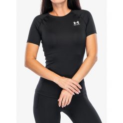 Koszulka treningowa damska Under Armour HeatGear Authentics Compression. Czarne obuwie sportowe damskie Under Armour, bez wzorów, na fitness i siłownię. Za 129.99 zł.