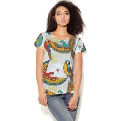 Colour Pleasure Koszulka damska CP-034 70 beżowo-czerwono-żółto-zielona r. XXXL-XXXXL. Bluzki damskie marki Colour Pleasure. Za 70.35 zł.