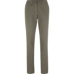 Spodnie chino bonprix ciemnooliwkowy. Spodnie materiałowe damskie marki bonprix. Za 74.99 zł.