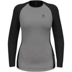 Koszulka termoaktywna z długim rękawem damska Odlo NATURAL PERFORMANCE. Szare koszulki sportowe damskie Odlo, l, bez wzorów, z materiału, bez kołnierzyka, bez ramiączek, narciarskie. Za 322.75 zł.