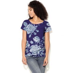 Colour Pleasure Koszulka CP-034 200 granatowo-biała r. XXXL/XXXXL. Bluzki damskie marki Colour Pleasure. Za 70.35 zł.