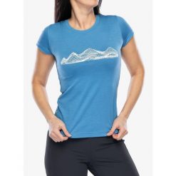 Koszulka merino damska Sensor Merino Active PT Tee S/S. Niebieskie koszulki sportowe damskie Sensor, s, bez wzorów, bez kołnierzyka, bez ramiączek. Za 335.99 zł.