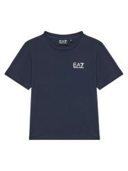 EA7 Emporio Armani T-Shirt 7B000020 AF10378 UB102 Granatowy Regular Fit. Niebieskie t-shirty dla chłopców EA7 Emporio Armani, bez wzorów, z bawełny, bez ramiączek. Za 119.99 zł.