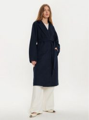 Gina Tricot Płaszcz przejściowy 22987 Granatowy Regular Fit. Niebieskie płaszcze damskie Gina Tricot, xxl, bez wzorów, z syntetyku, bez kaptura. Za 189.99 zł.