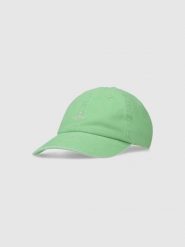 4F Czapka z daszkiem strapback damska - zielona Uniwersalny. Zielone czapki i kapelusze damskie 4f, na lato, bez wzorów, z bawełny, sportowe. W wyprzedaży za 29.99 zł.